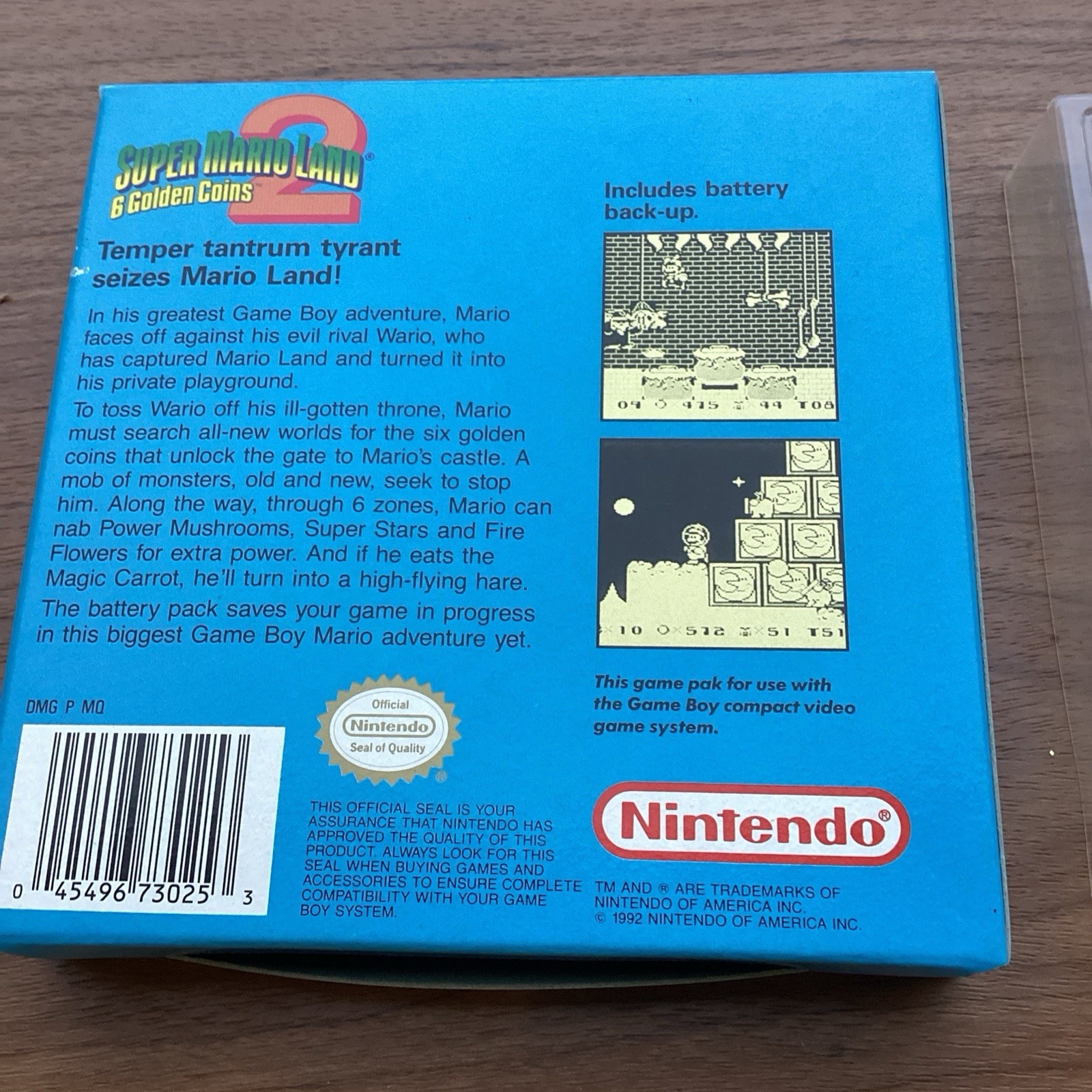 Super Mario Land 2: 6 Golden Coins (Nintendo Game Boy) Complete in Box CIB