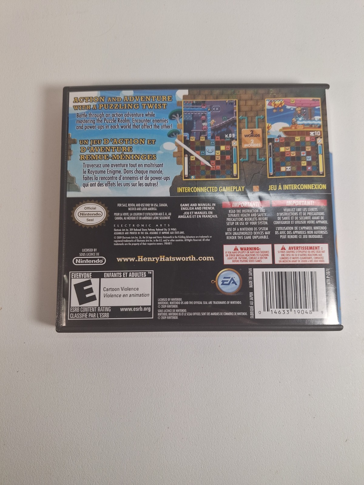 Henry Hatsworth in the Puzzling Adventure (Nintendo DS, 2009) – Complete in Box,