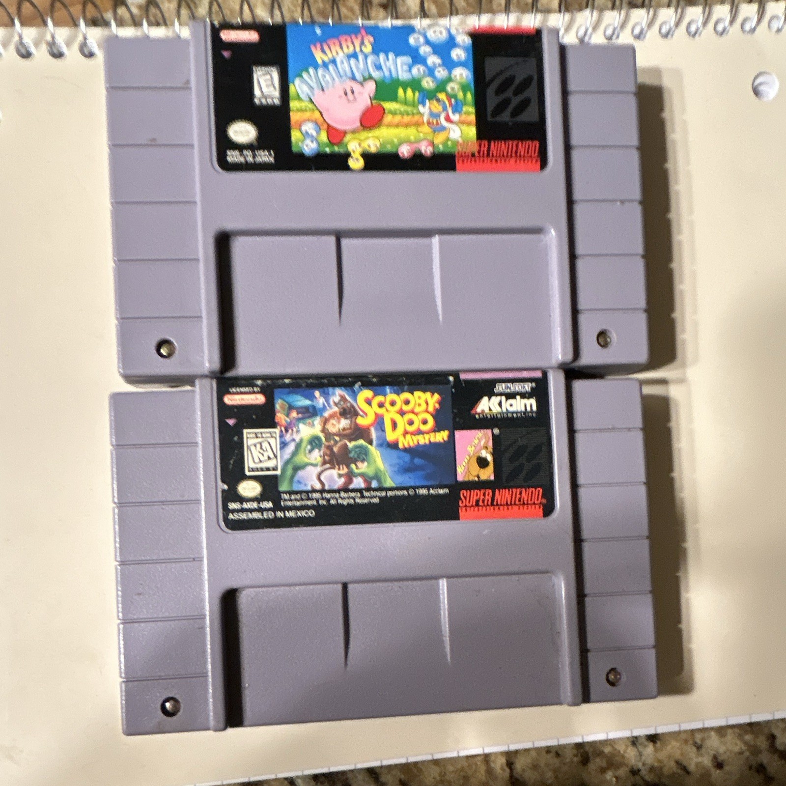 Kirby’s Avalanche & Scooby Doo Mystery Lot Of 2 SNES Games