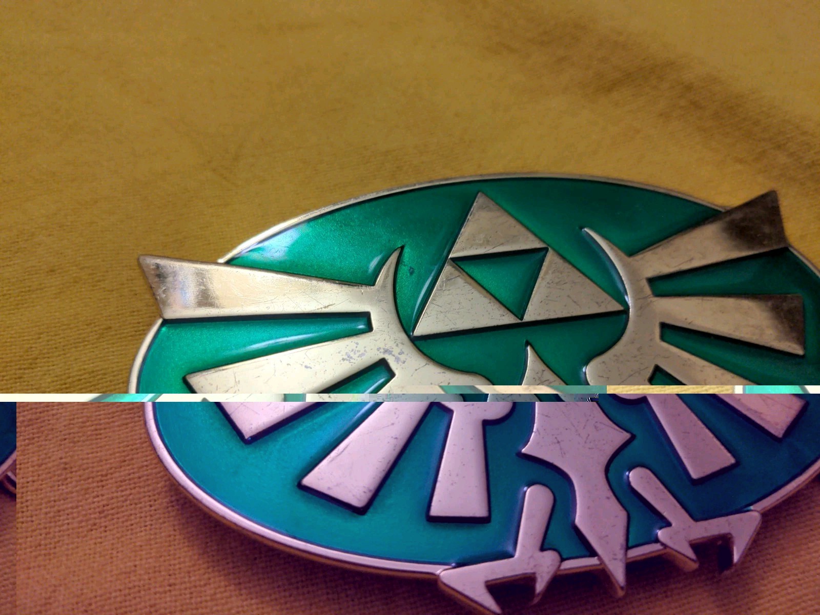 Nintendo The Legend Of Zelda 2012 Triforce Belt Buckle Green Twilight Princess
