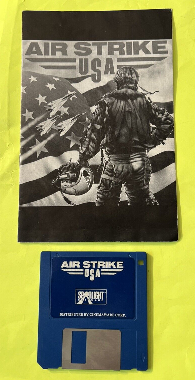 AIR STRIKE USA WITH MANUAL GAME TANDY AMIGA PC COMPUTER 3.5″ – Not sure of Systm