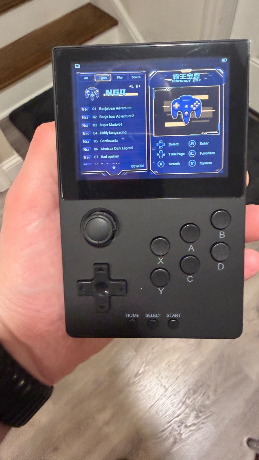 Powkiddy A 20 retro handheld arcade with 64 GB card and almost 4000 games