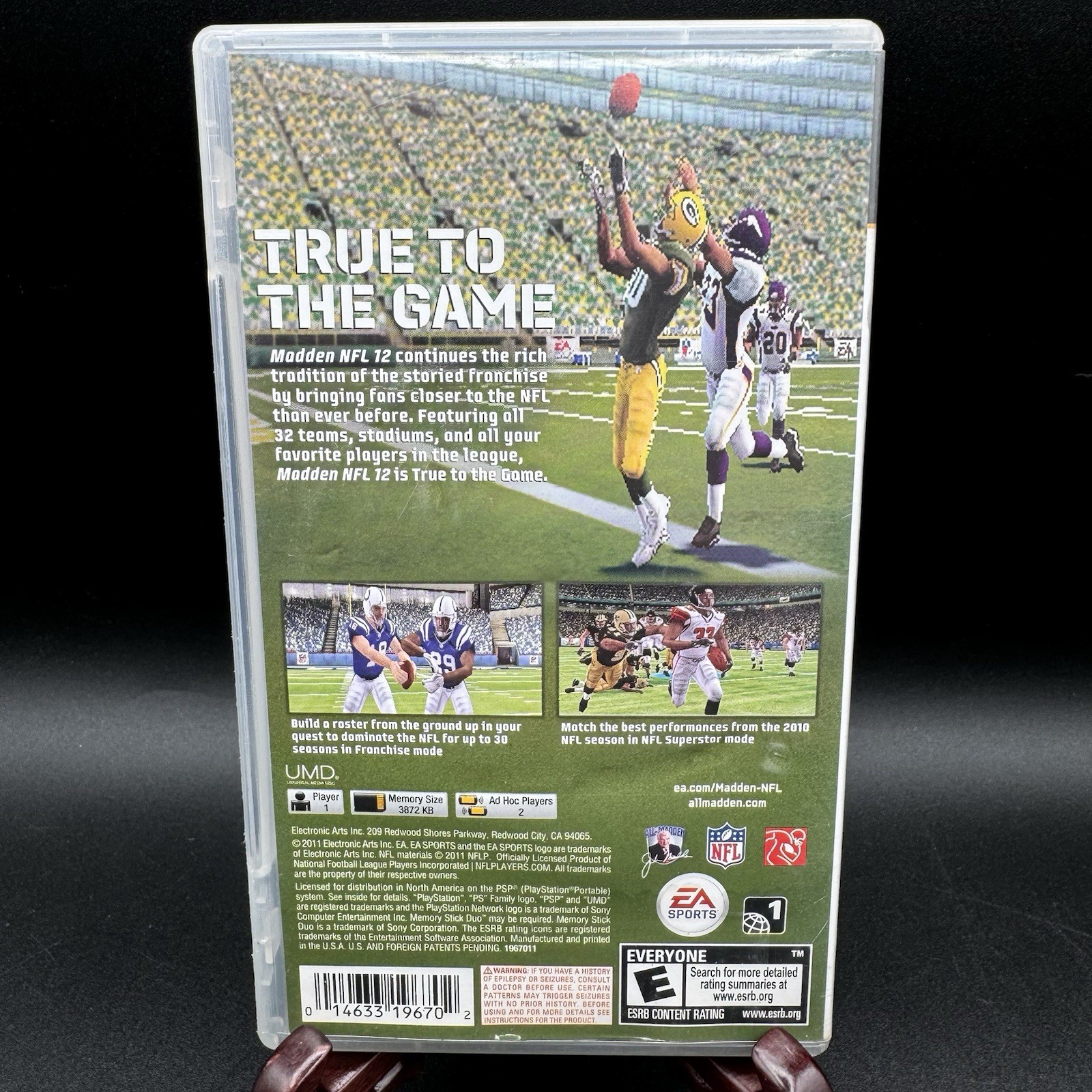 Madden NFL 12 Sony PSP Complete in Box Very Good Tested Fast Shipping