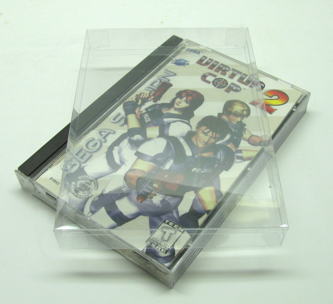 50x SEGA SATURN CIB GAME – CLEAR PLASTIC PROTECTIVE BOX PROTECTOR SLEEVE CASE