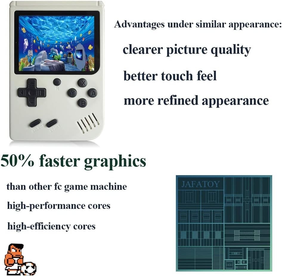 Portable 168 Retro Games Handheld Console – 3″ Screen, TV Ready & Easy Control