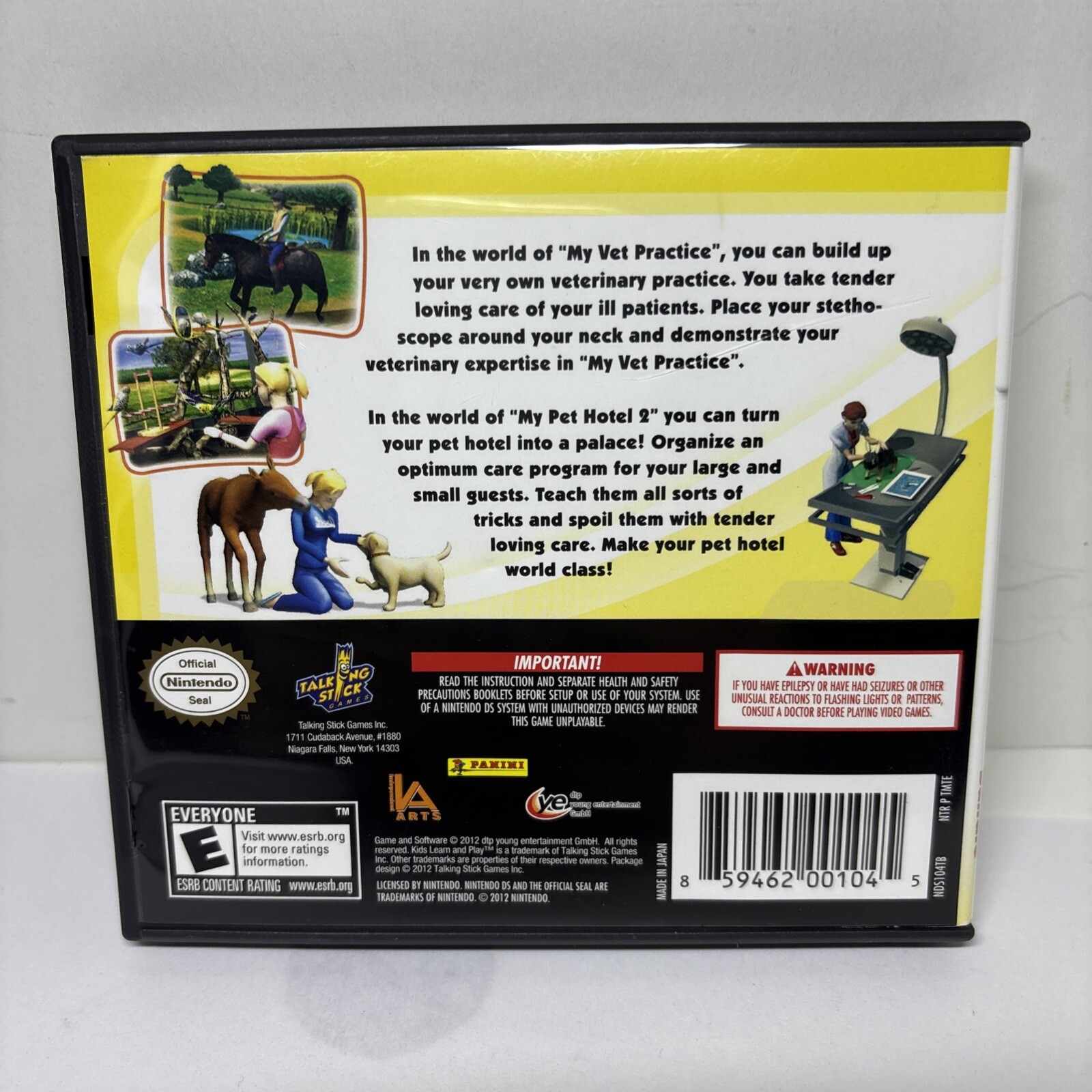 Nintendo DS Kids Learn and Play Pets and Vets Bundle Handheld Video Game 2012