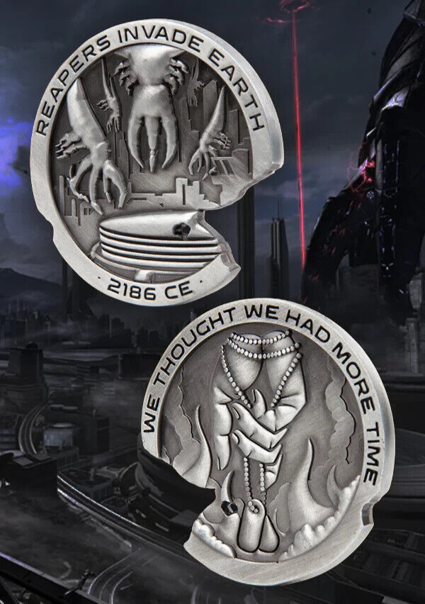BioWare Officially Licensed Mass Effect The fall of Earth Challenge Coin