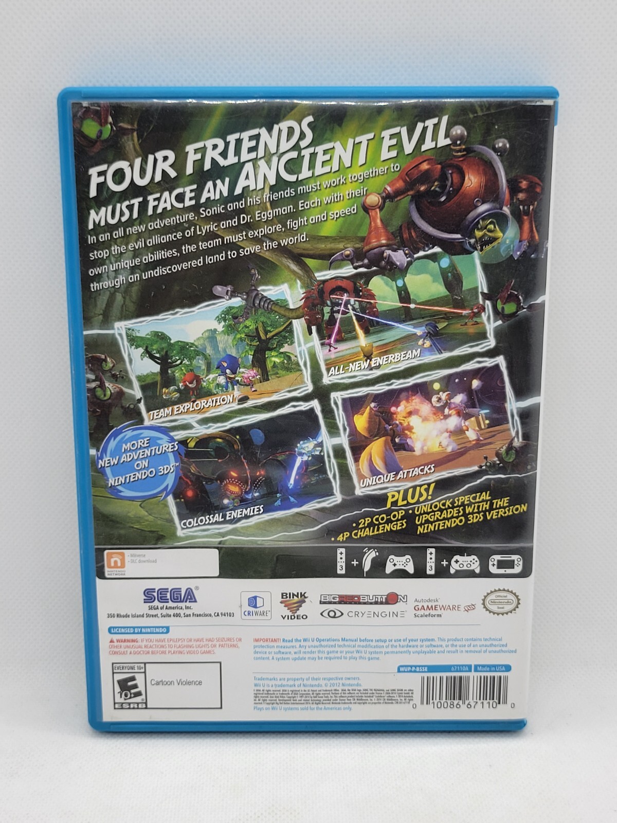 Sonic Boom: Rise of Lyric (Nintendo Wii U, 2014)