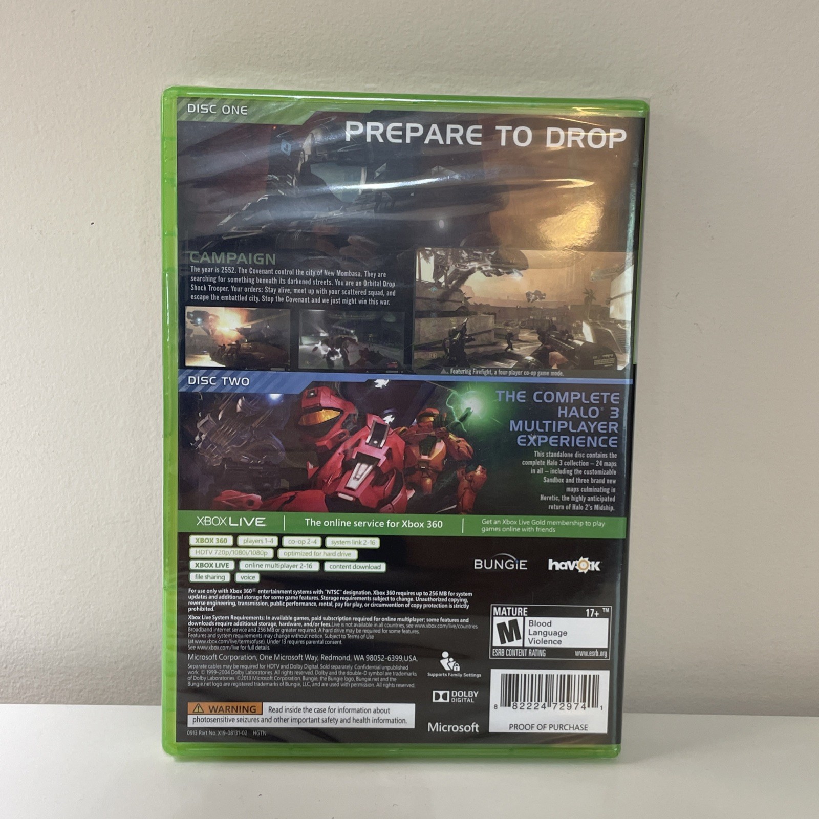 Halo 3: ODST Platinum Hits (Microsoft Xbox 360 2009) new, factory sealed