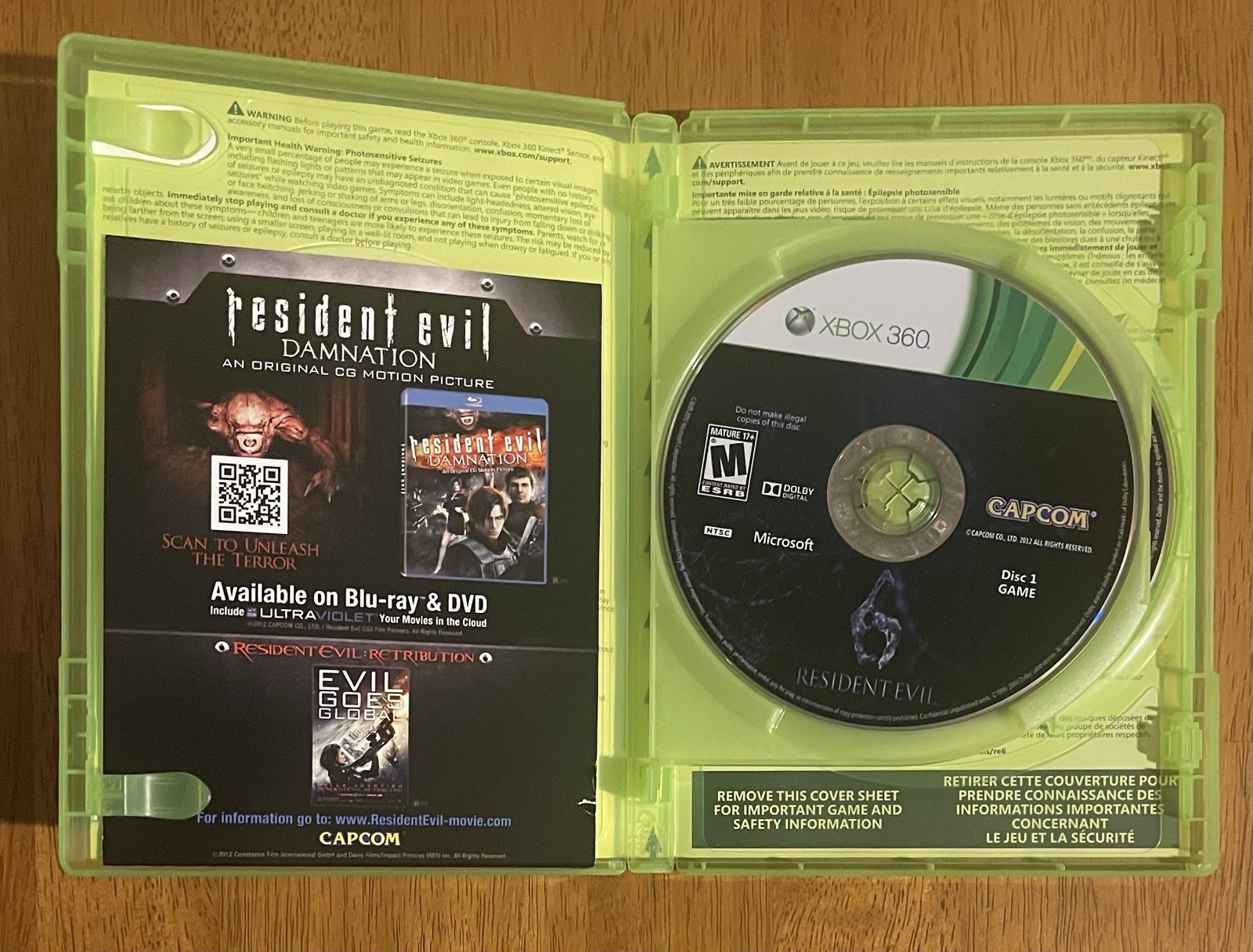 Resident Evil 6 Microsoft Xbox 360 Complete CIB Tested