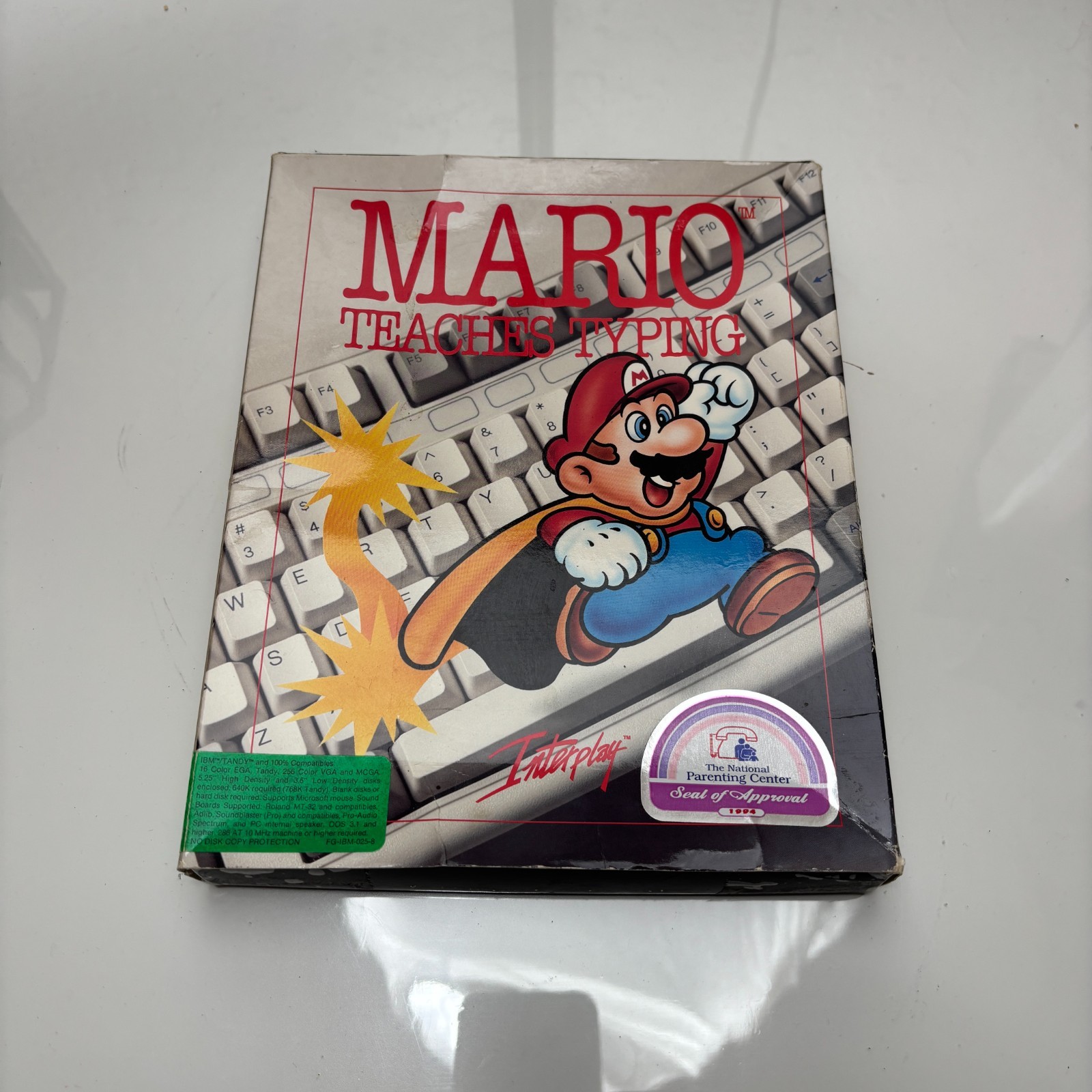 Vintage 1992 Interplay Productions Nintendo Mario Teaches Typing IBM Tandy Game