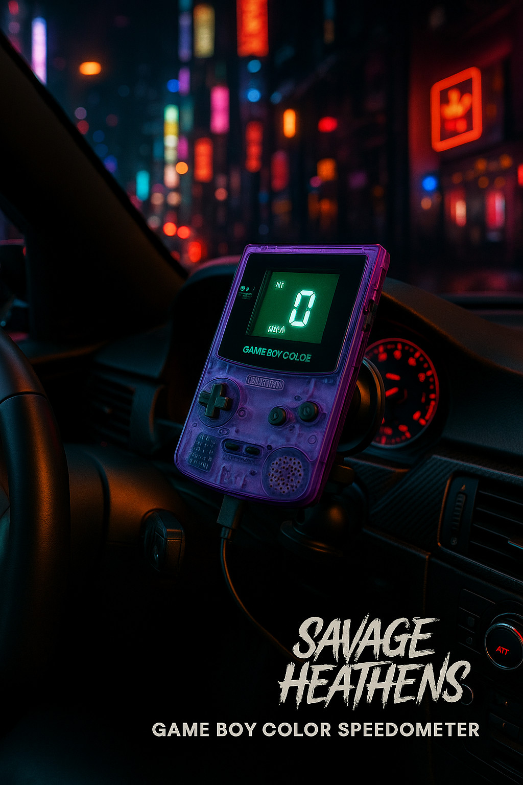Custom Game Boy Speedometer – GPS-Tracked, USB-Powered | JDM TUNER MUST HAVE |