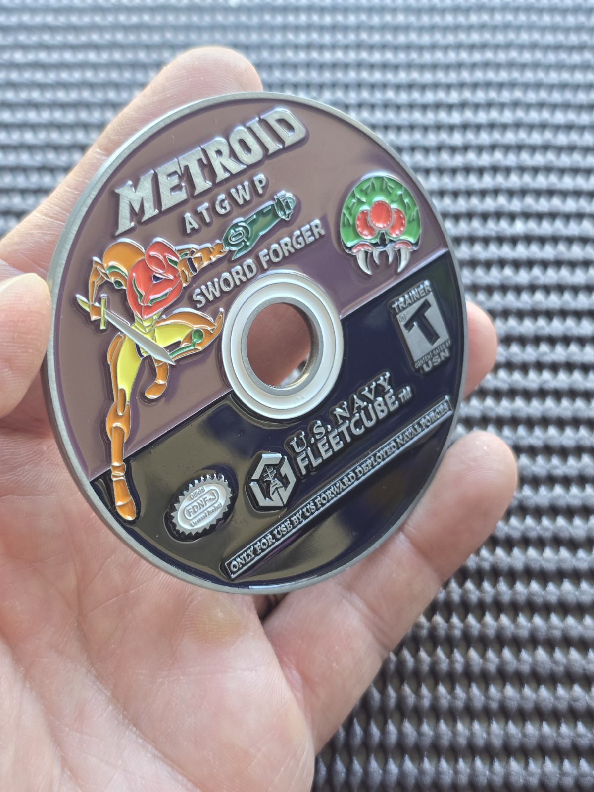Nintendo Metroid Challenge Coin Medal Gamecube Rare Promo US NAVY GC NES Type 3