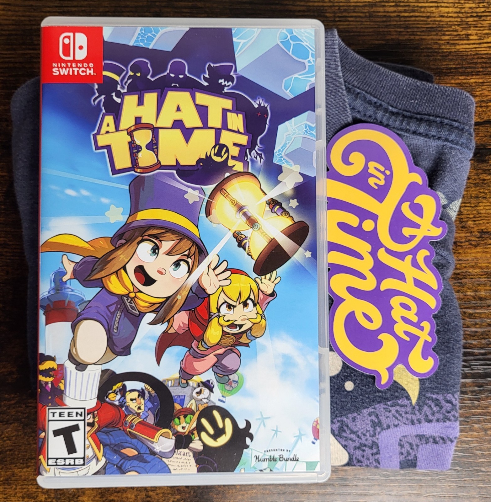 A Hat in Time Nintendo Switch + Fangamer Shirt & Sticker