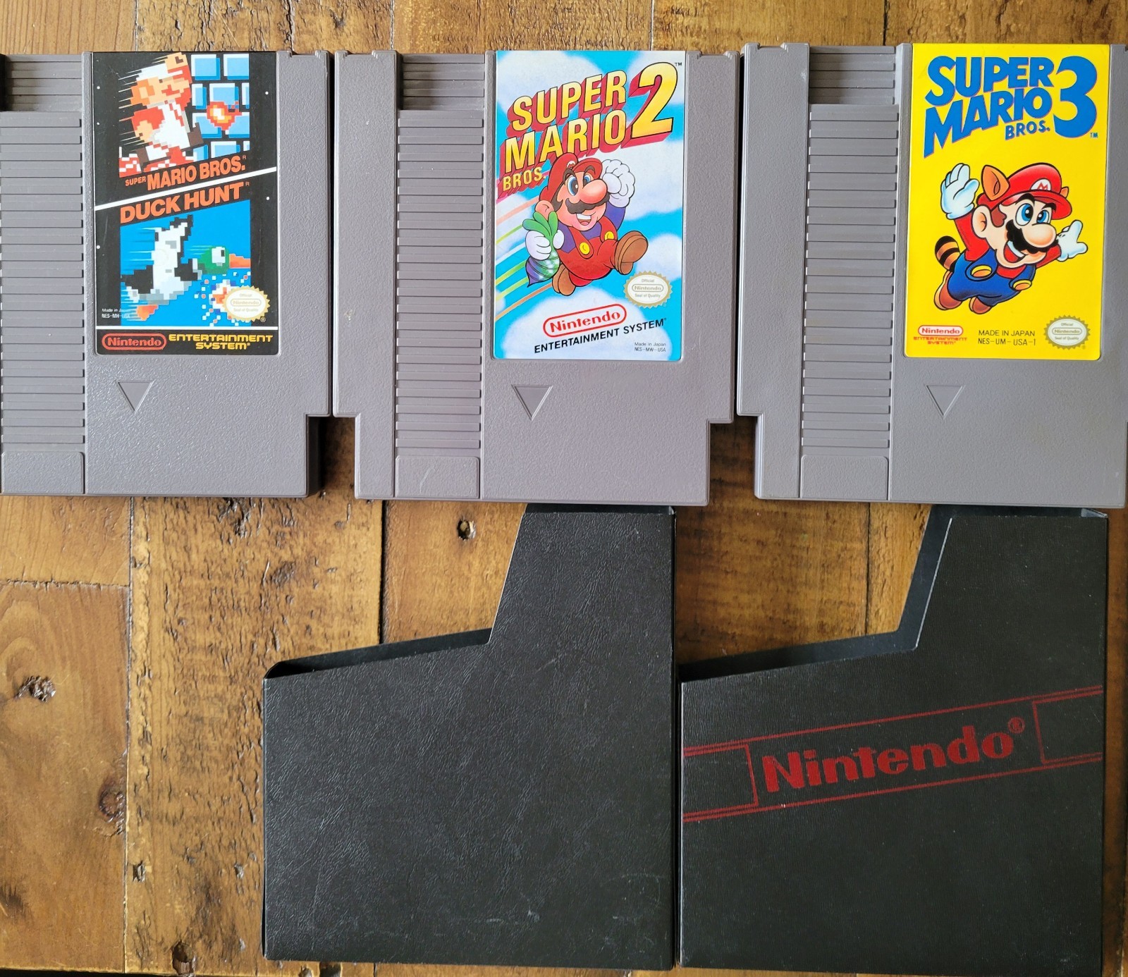 Nintendo NES Super Mario Trilogy Lot. Super Mario Duck Hunt, Super Mario 2 & 3