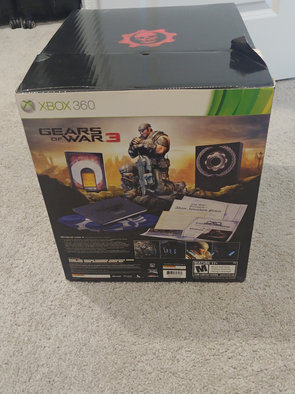 Gears of War 3 Marcus Fenix Collectors Figure Limited Edition Statue Epic Games