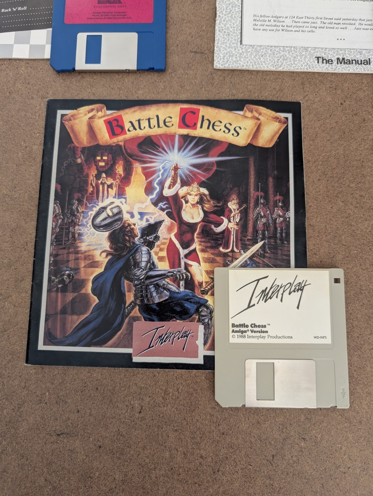 Lot 3 Commodore AMIGA Games – Battle Chess – Only Rock & Roll – Hot & Cool Jazz