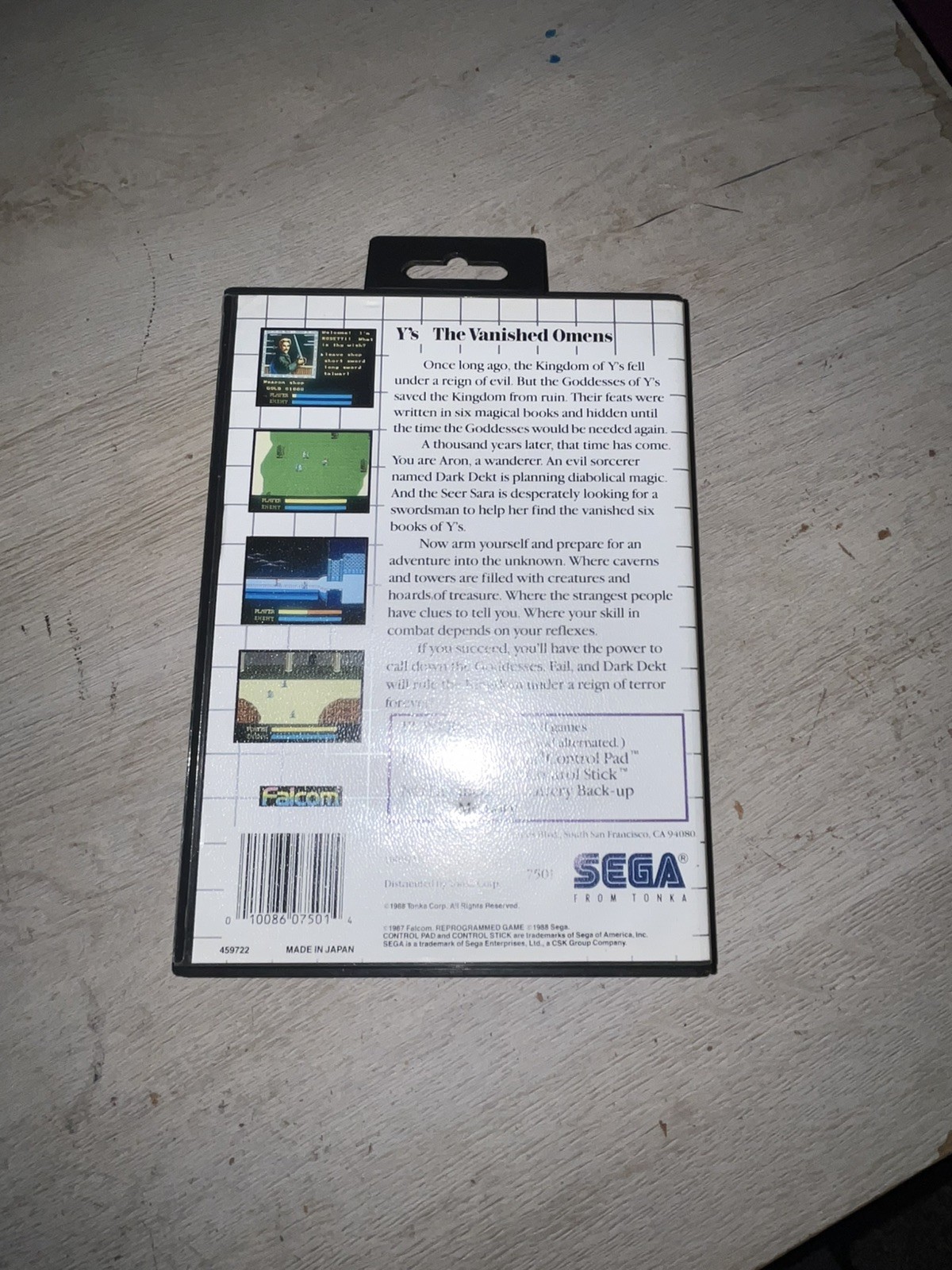 Ys: The Vanished Omens (Sega Master, 1988)