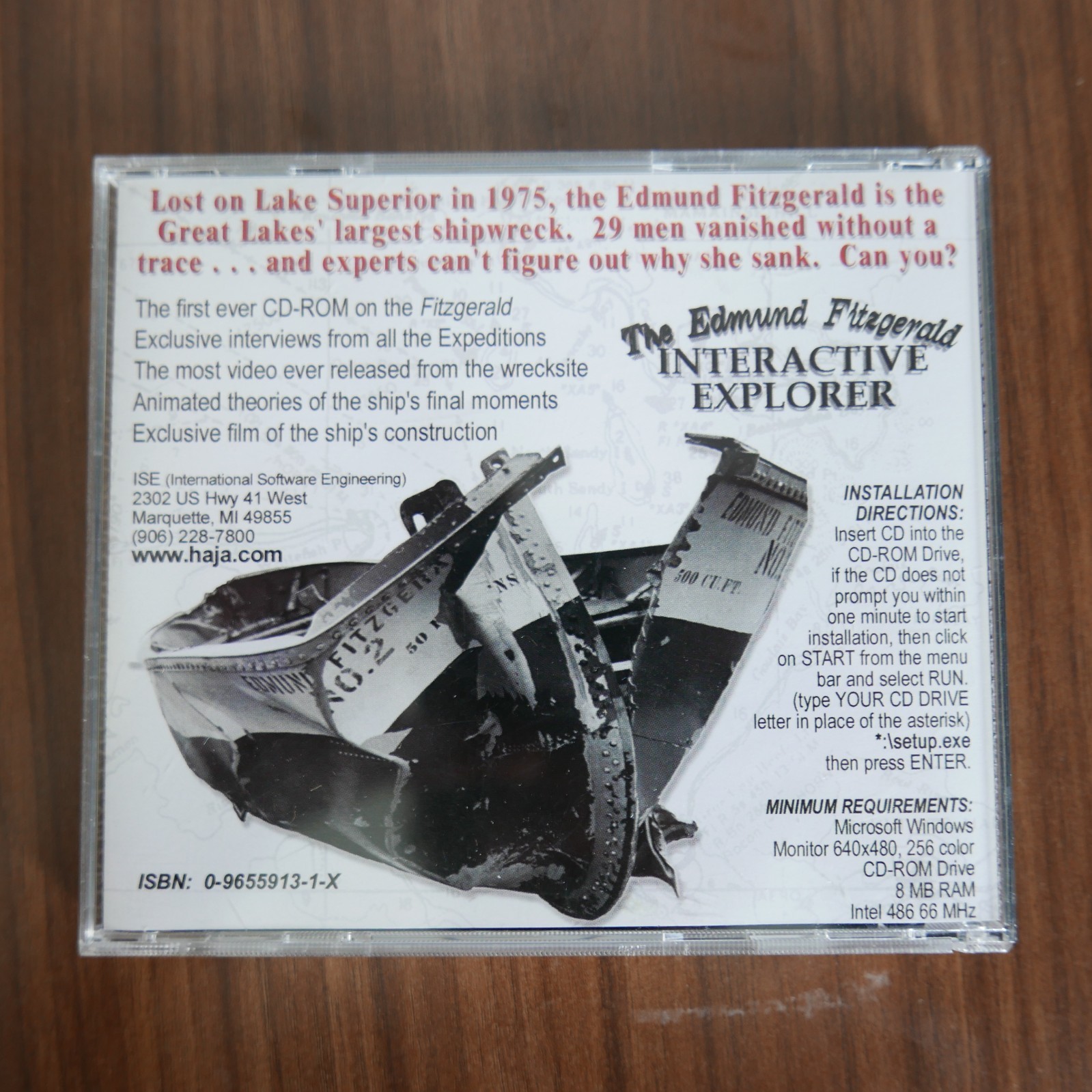 CD ROM The Wreck of the Edmund Fitzgerald Interactive Explorer 1999 PC ISE