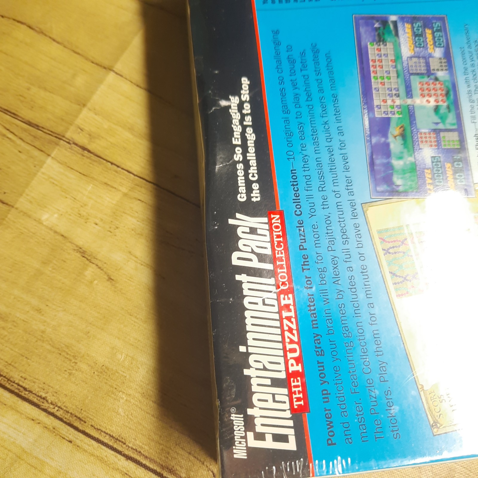 Vintage MICROSOFT ENTERTAINMENT PACK Puzzle Col. CD ROM Sealed Windows 95 NEW