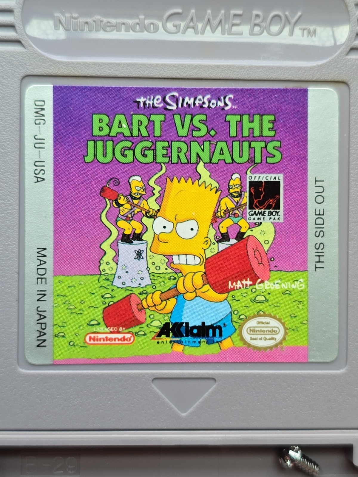 Game Boy Simpsons Bart vs the Juggernauts Camp Deadly Nintendo Original 2 Games