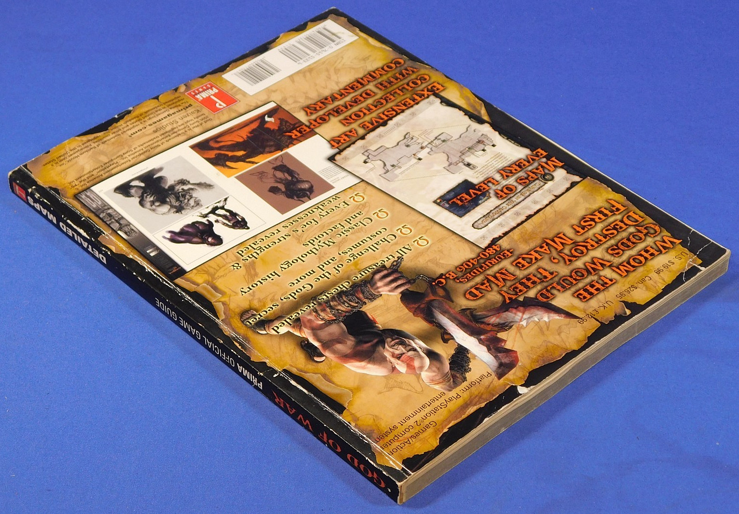 GOD OF WAR 1, 2, 3 GUIDE BOOKS PS2/3 PLAYSTATION LOT W/ART BOOK & DVD