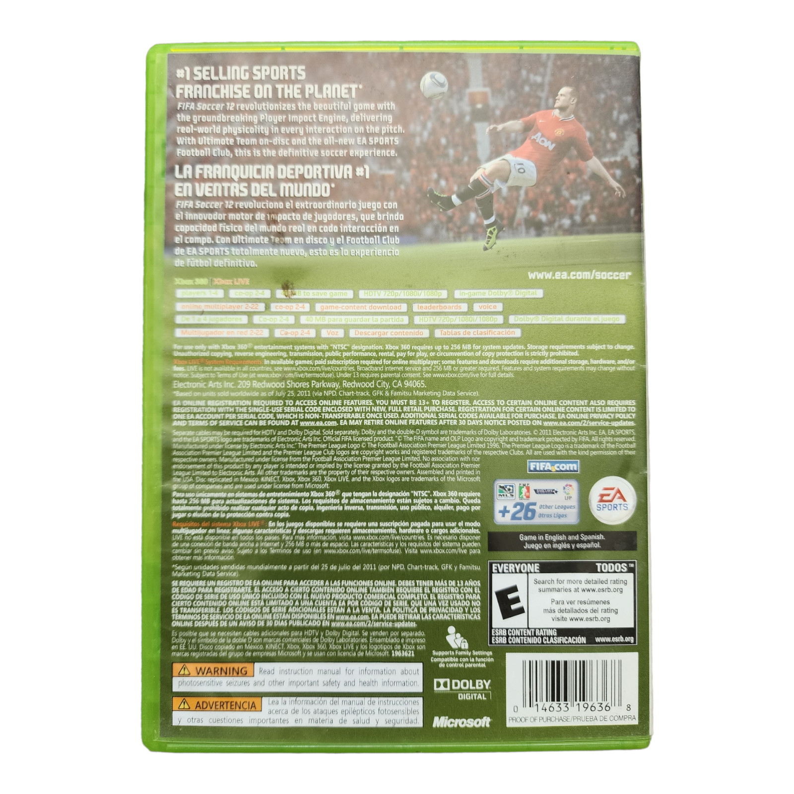 FIFA Soccer 12 – Electronic Arts Soccer – (Everyone) – Microsoft Xbox 360