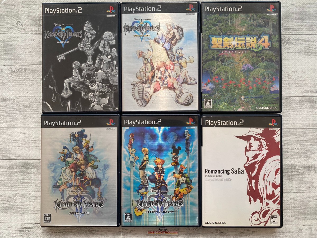 SONY PS2 Kingdom Hearts ⅠⅡ & Final Mix & Seiken Densetsu 4 & Unlimited Saga set
