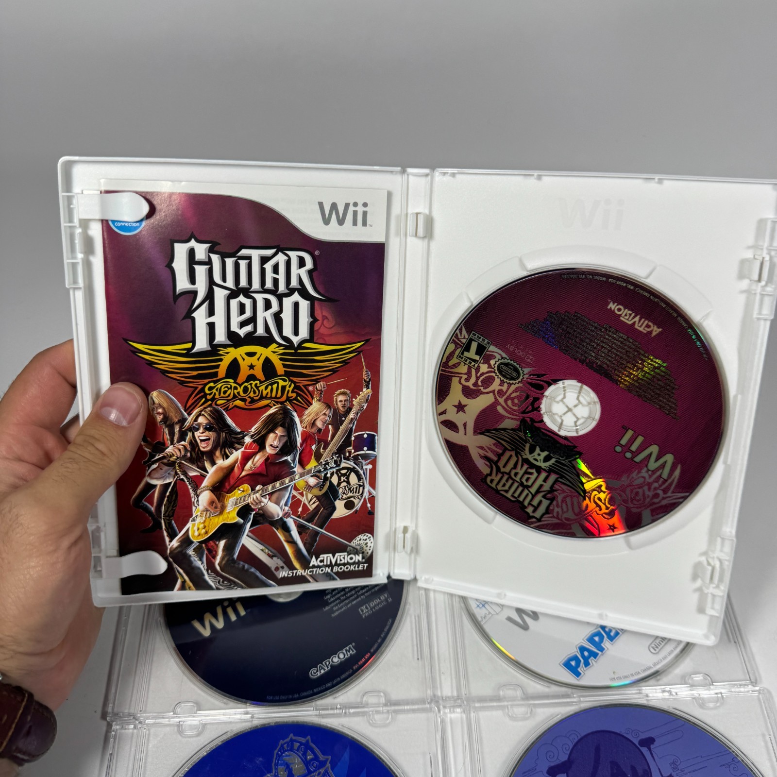 Nintendo Wii Game Assorted Game Bundle Lot of 5 Guitar Hero Super Mario & MORE