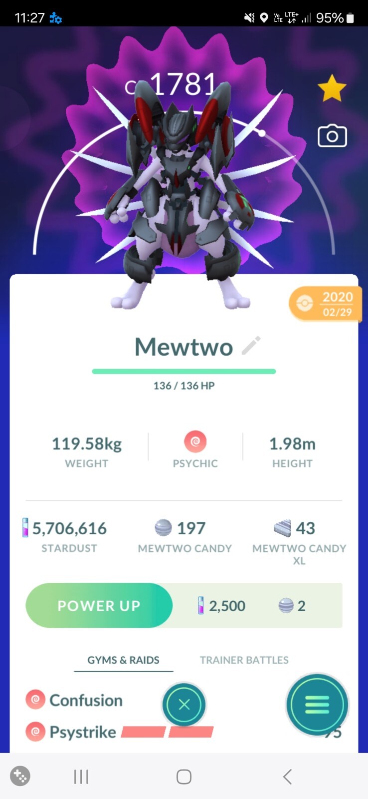 Armored Mewtwo 30 Days Tr-de Or Registered Tr-de