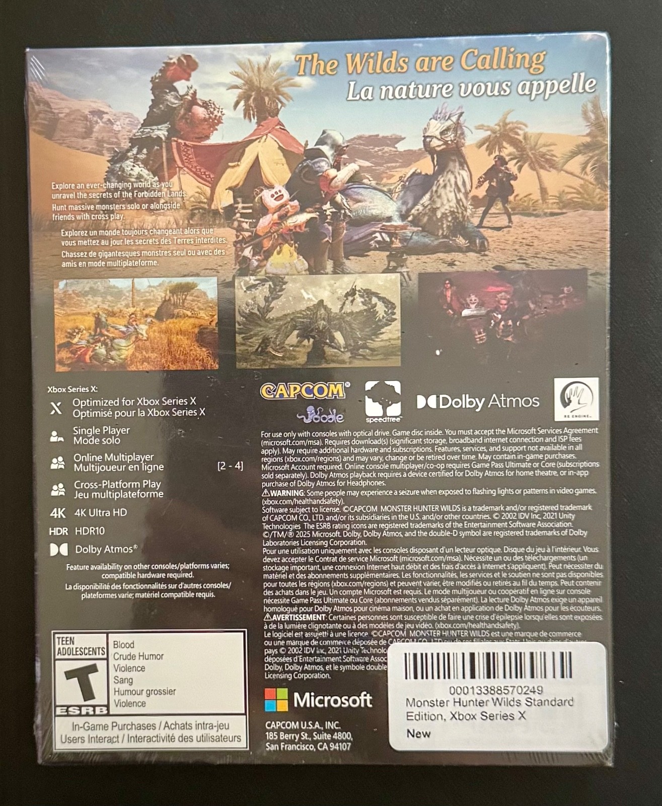 Monster Hunter Wilds (Steelbook Edition) (Xbox series X BRAND NEW SEALED)
