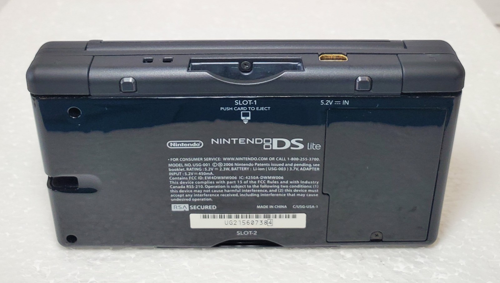 Nintendo DS Lite Onyx Black (USG-001) w OEM Accessories Bag & 3🔥 Games TESTED✅️