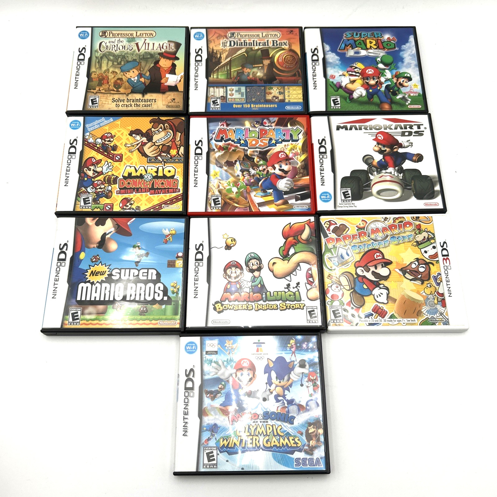 Lot Of 10 Nintendo DS 3DS Cases And Manuals NO GAME NO GAME Super Mario & More