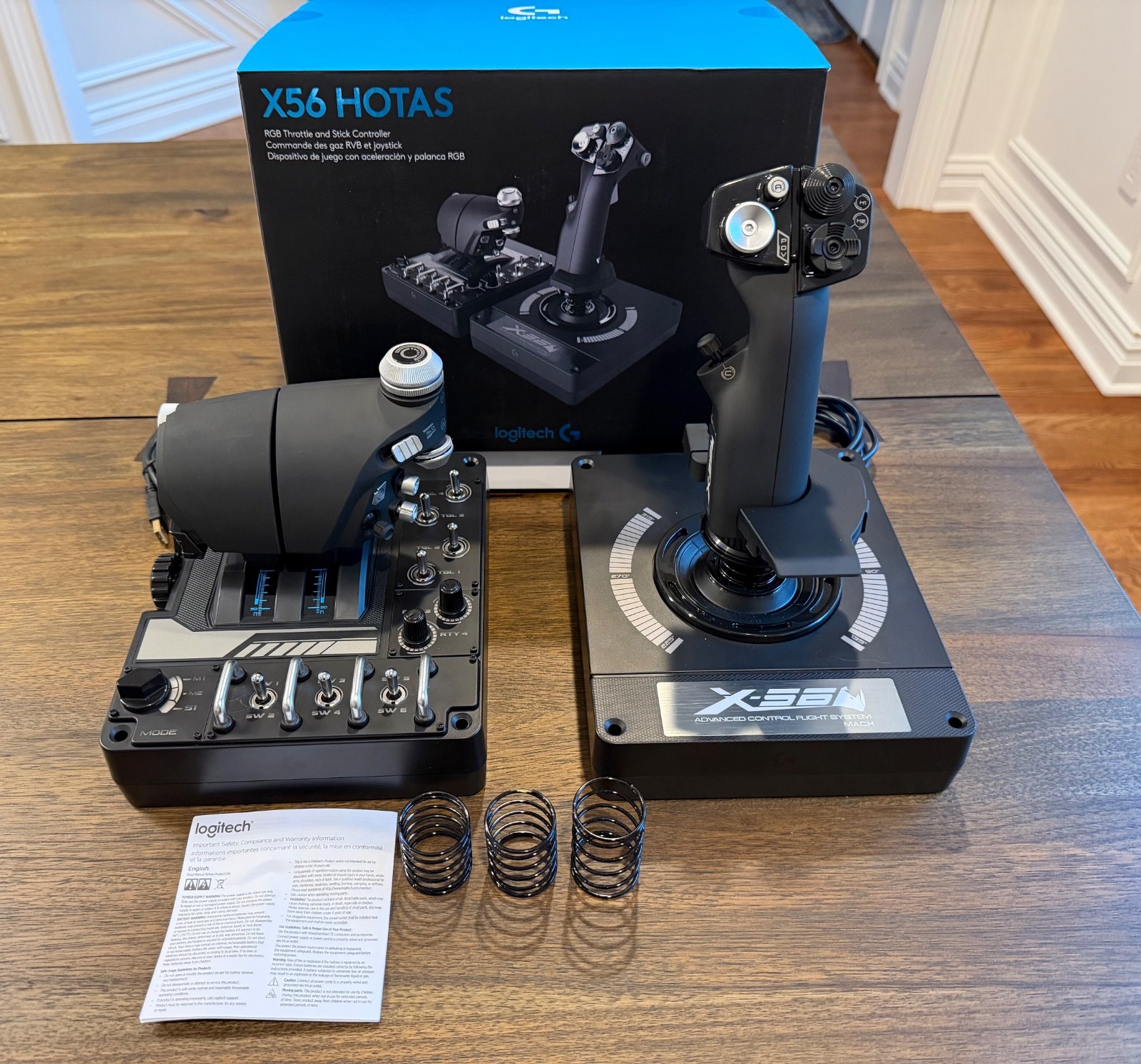 Logitech X56 H.o.t.a.s. RGB Throttle and Stick Simulation Controller H.O.T.A.S.