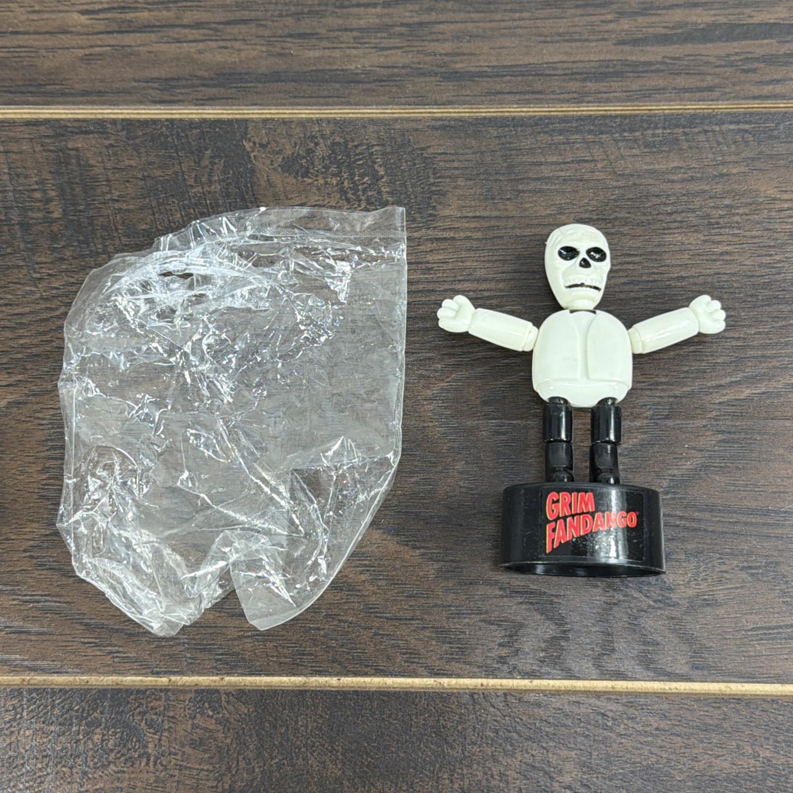 Rare Grim Fandango MANNY CALAVERA Promotional Push Puppet Toy Promo Collectible