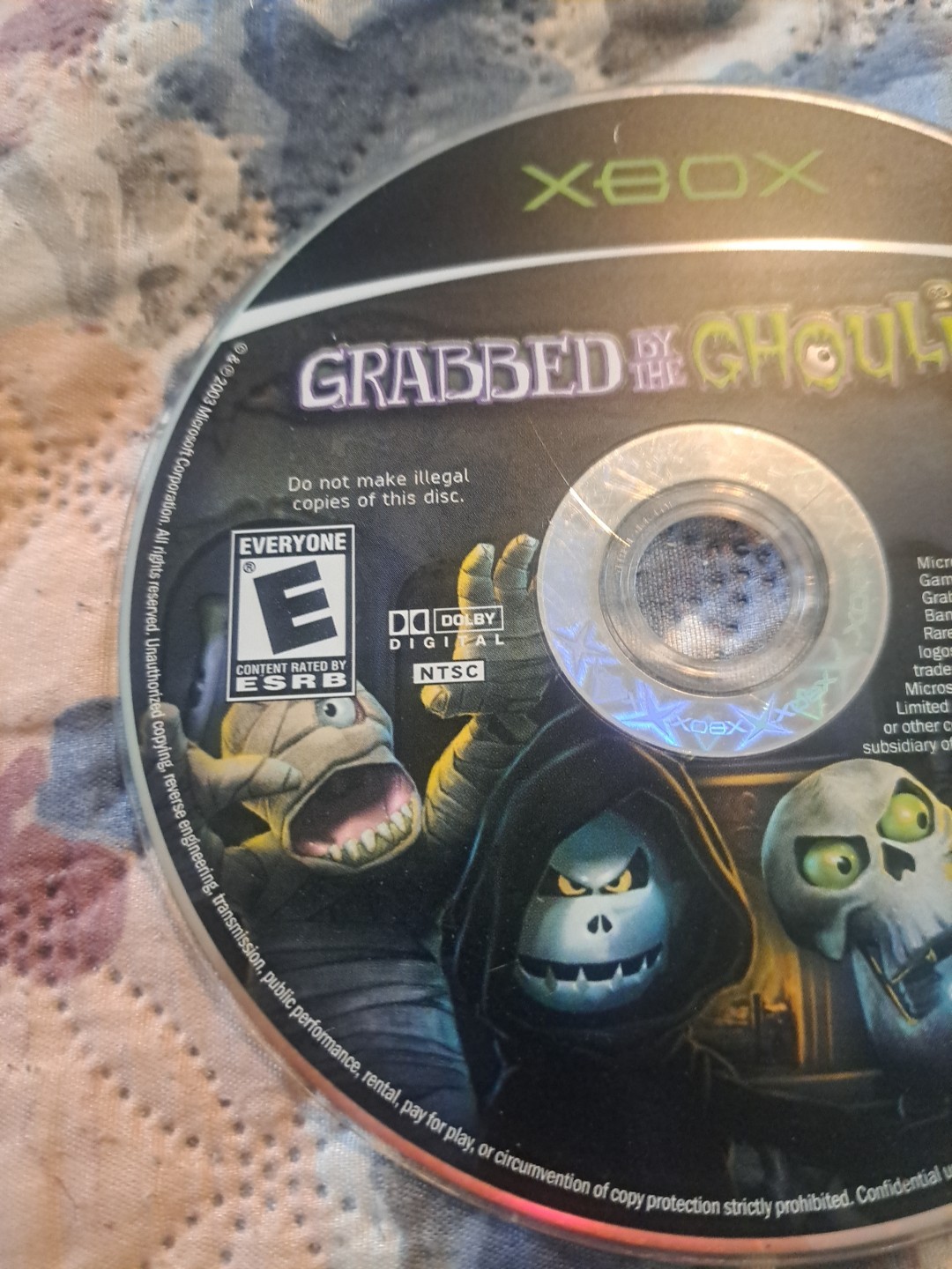 Grabbed by the Ghoulies (Microsoft Xbox, 2003) Disc & Clear Case Only Pre-owned