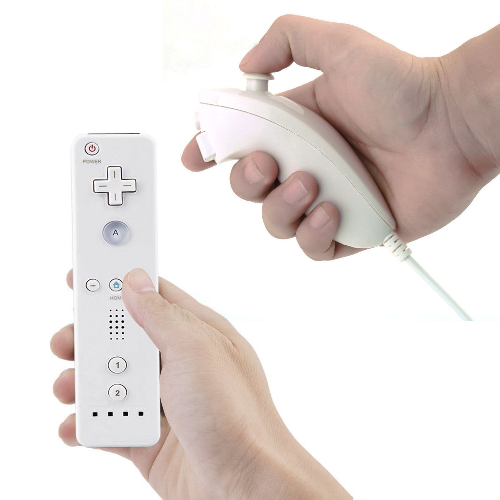 Built-in Motion Plus Remote and Nunchuck Controller Set For Wii / Wii U Console