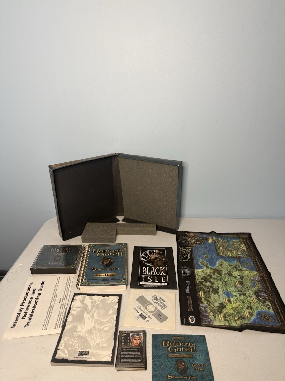 Baldur’s Gate II Collector’s Edition Big Box PC 4 Discs Map 16 Cards COMPLETE