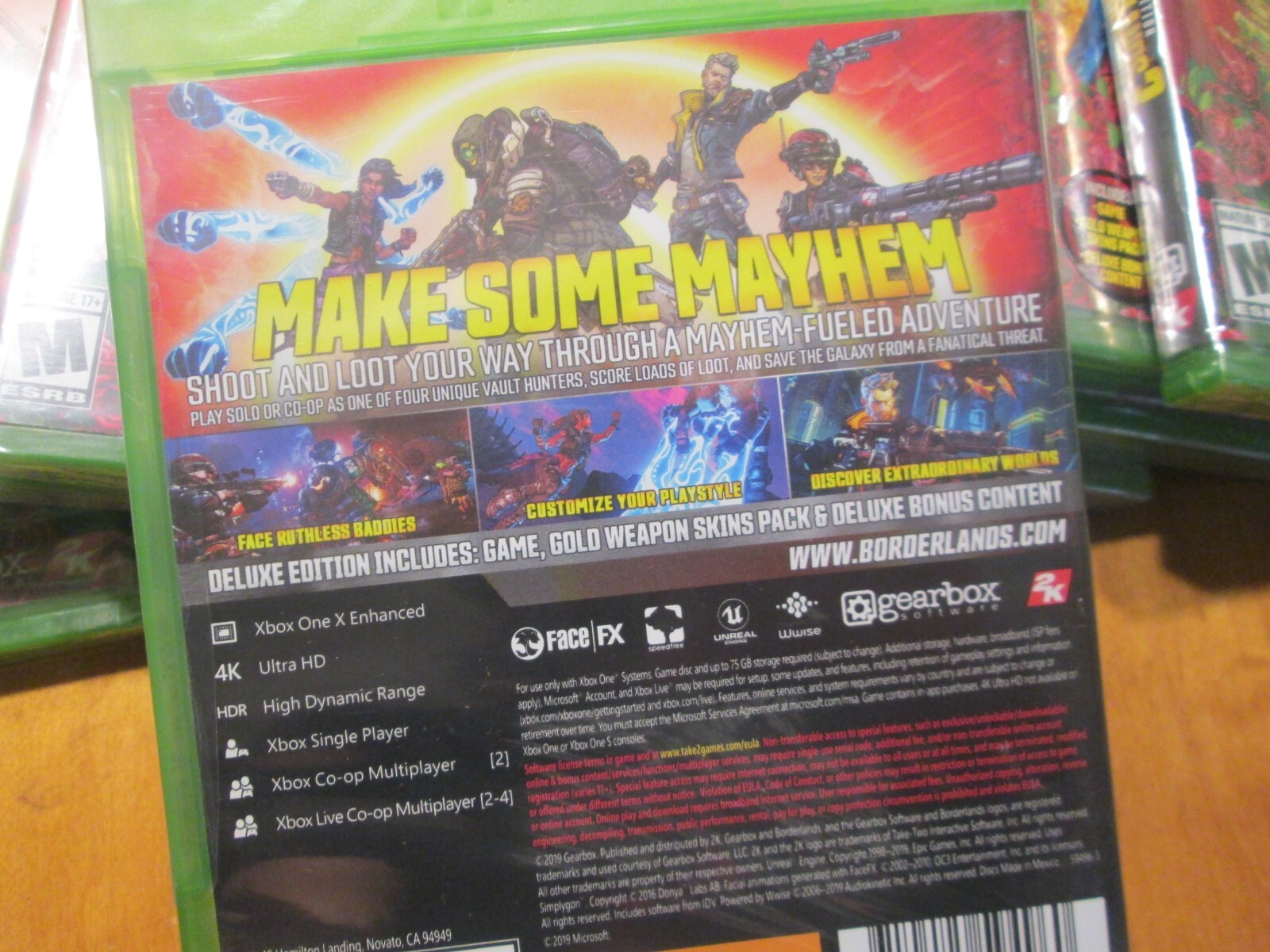 Borderlands 3 Deluxe Edition XBOX ONE BONUS CONTENT BRAND NEW FACTORY SEALED US