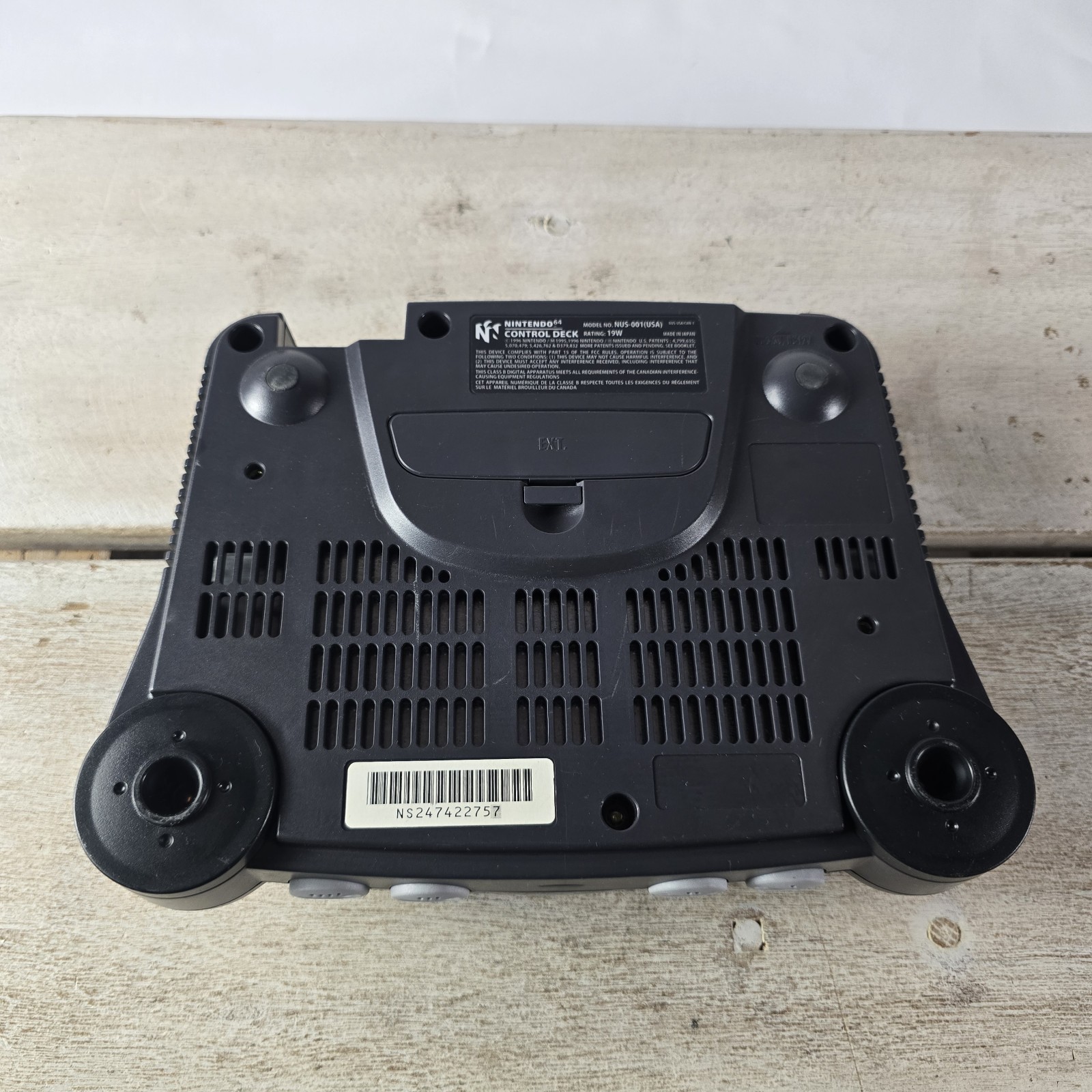 Nintendo 64 (NUS-001) Black Home Console w/ Expansion Pak Light Indicator Works