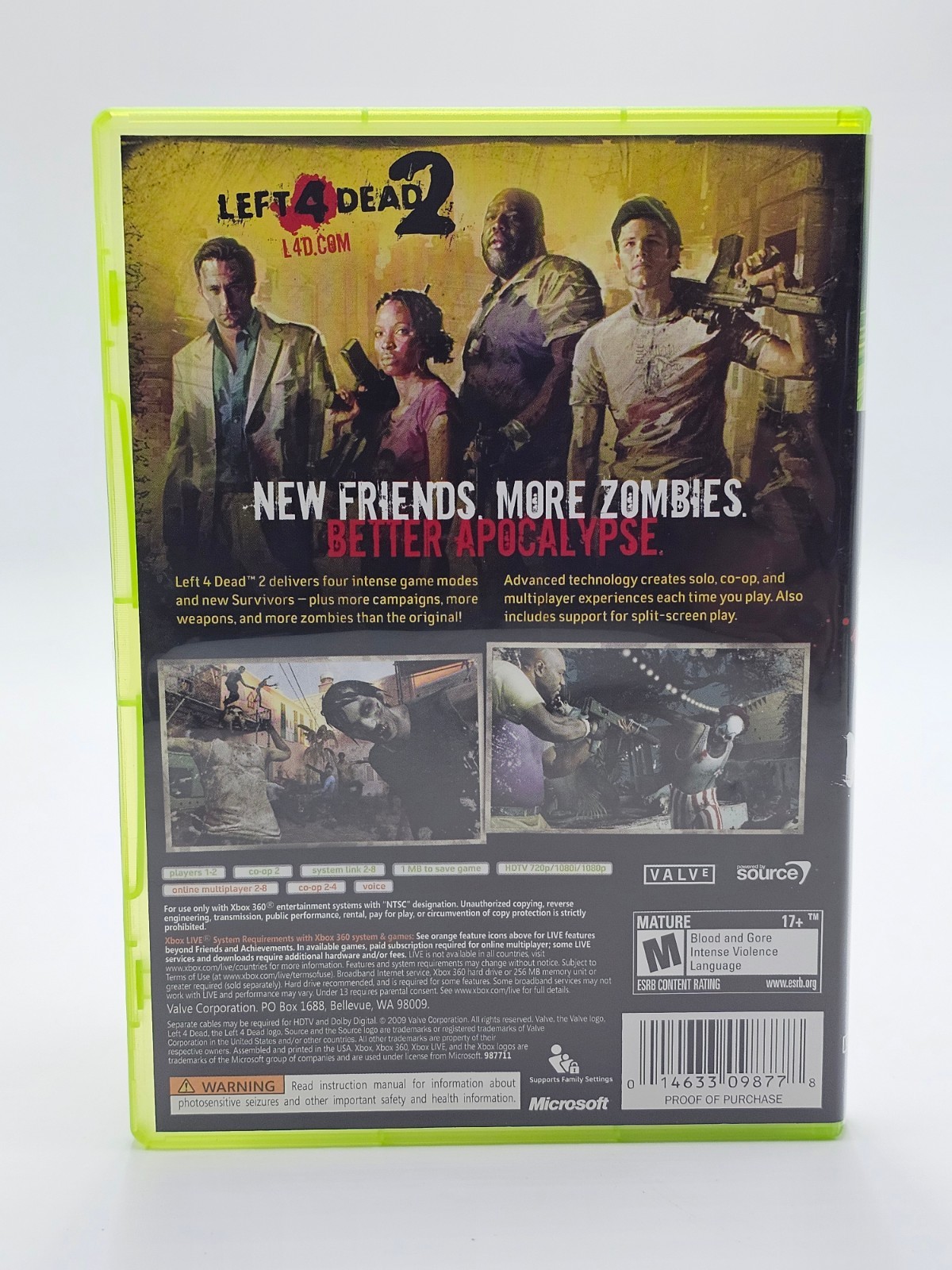 Microsoft Xbox 360 Left 4 Dead 2 CIB Cleaned & Tested