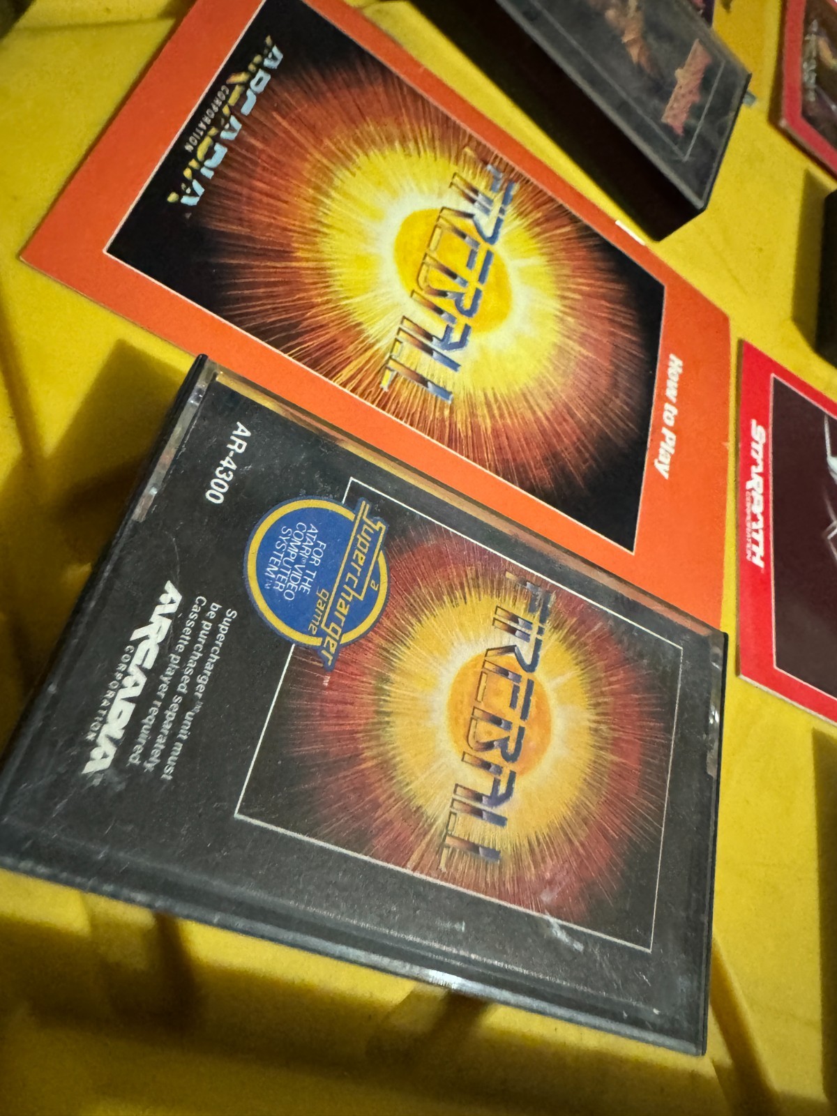 Vtg Supercharger Starpath Arcadia Atari VCS 8 Cassette Tapes Adapter Game UT