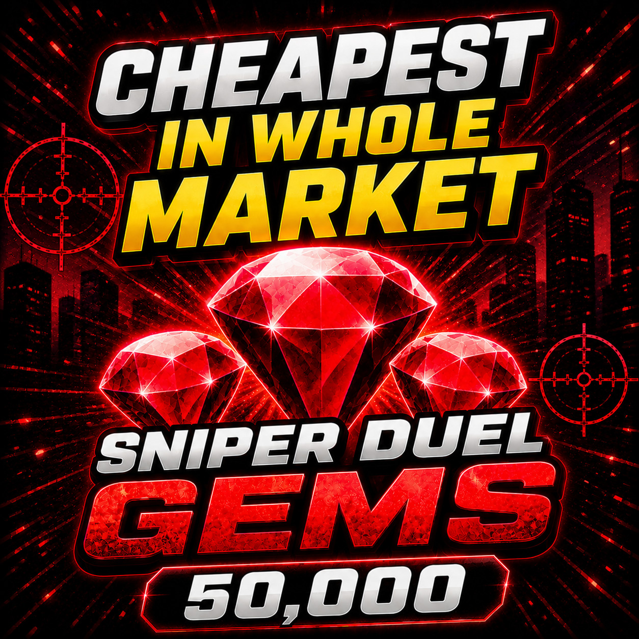 Sniper Duels Gems | 1K-100K Gems | Cheapest in Whole Market | Fast Delivery 🔫