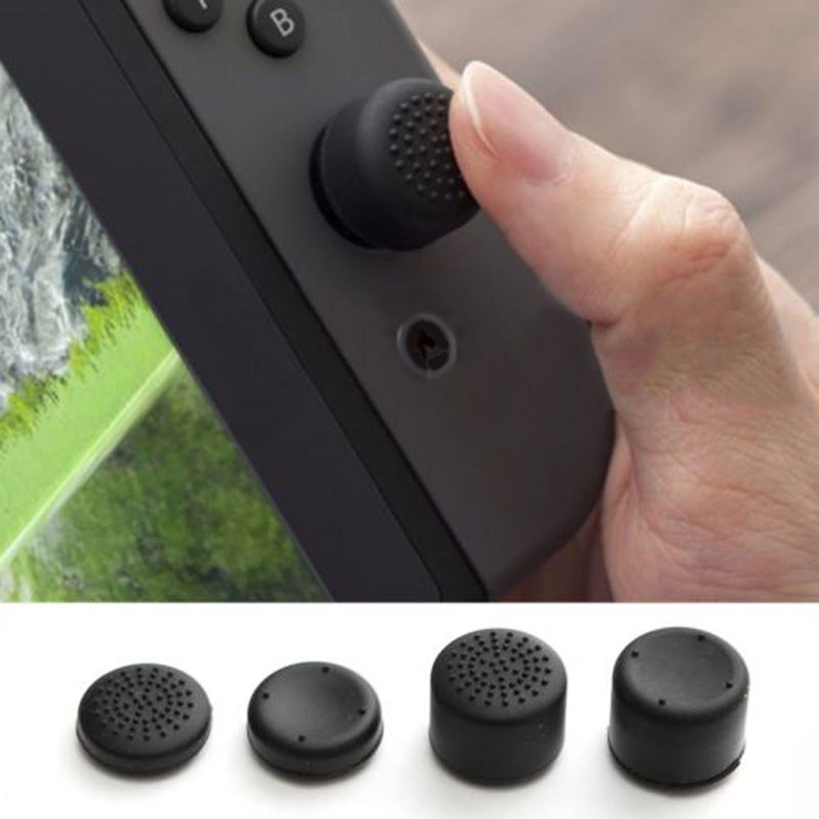 8*Joystick Cap Cover For Nintendo Switch Joy-Con Black Silicone Thumb Stick Grip