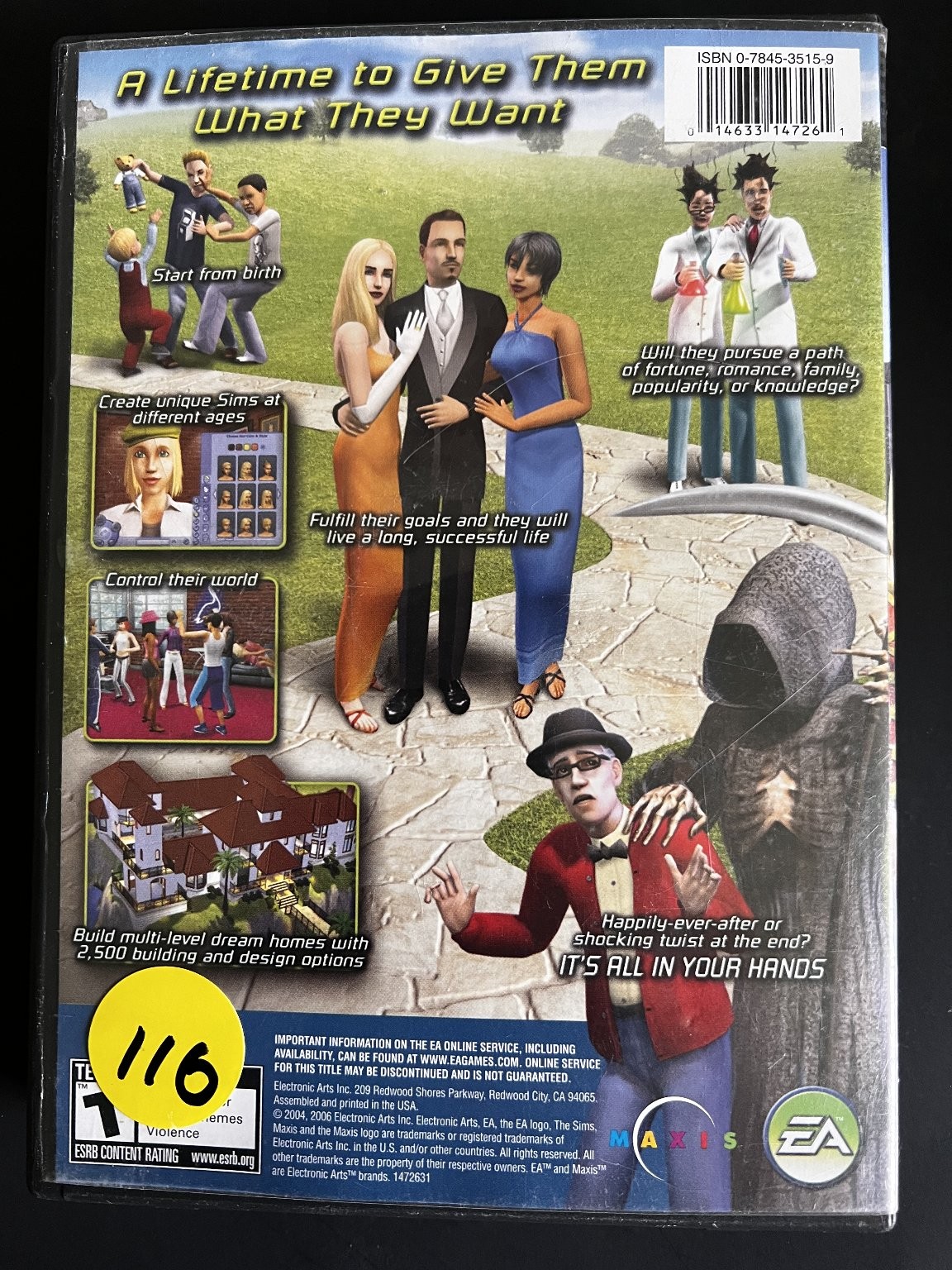 The Sims 2 PC CD-ROM Life Simulation Video Game Maxis EA
