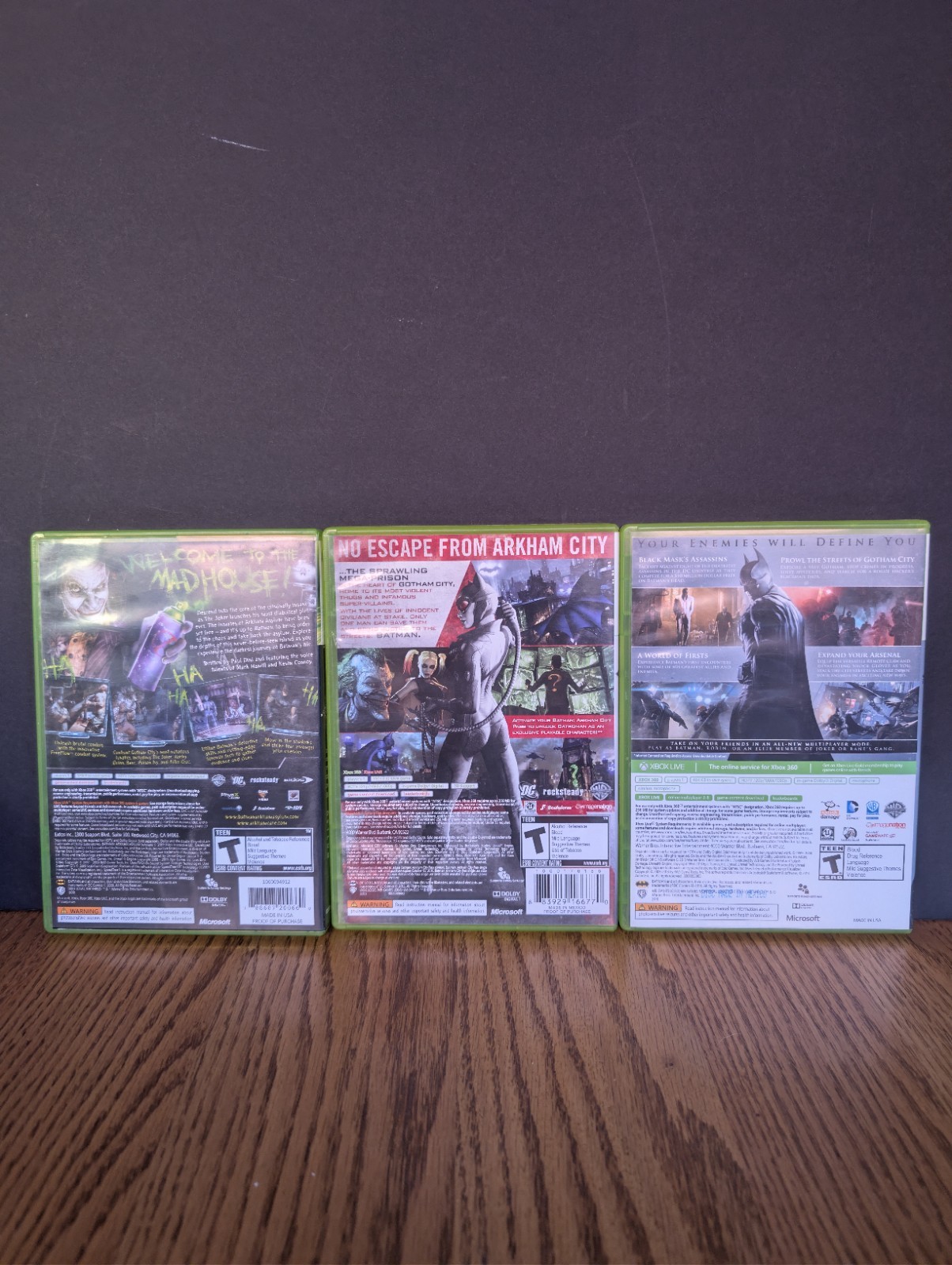 Batman Arkham Bundle: Origins, Asylum & City – Xbox 360 (CIB)
