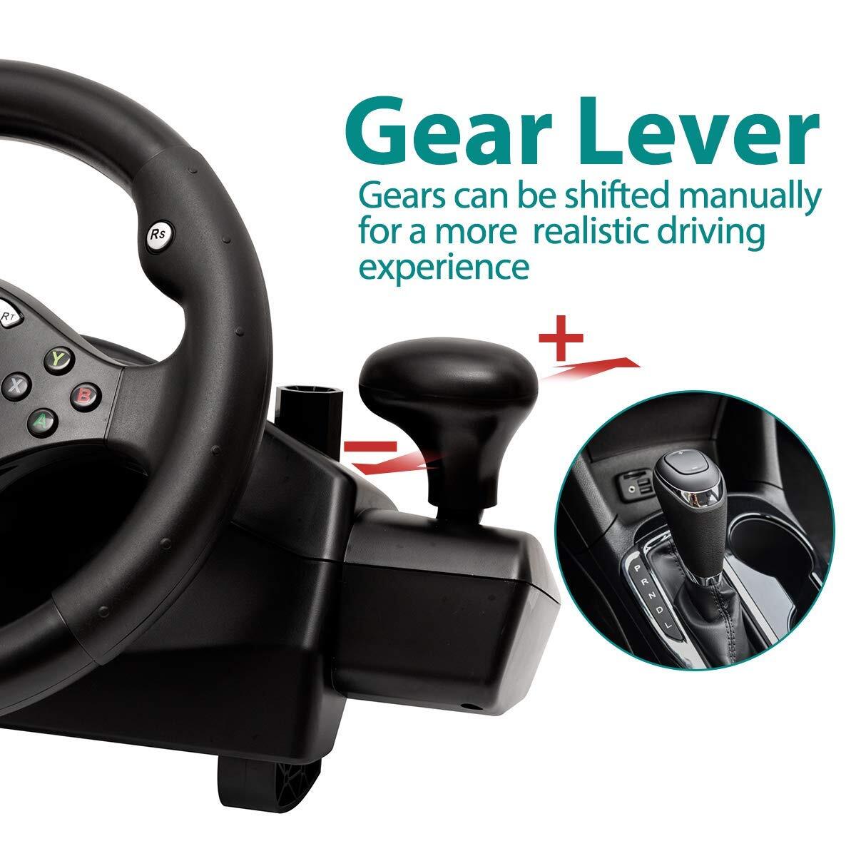 Gaming Racing Steering Wheel With Pedals Shifter for Xbox Series X S One 360 PC