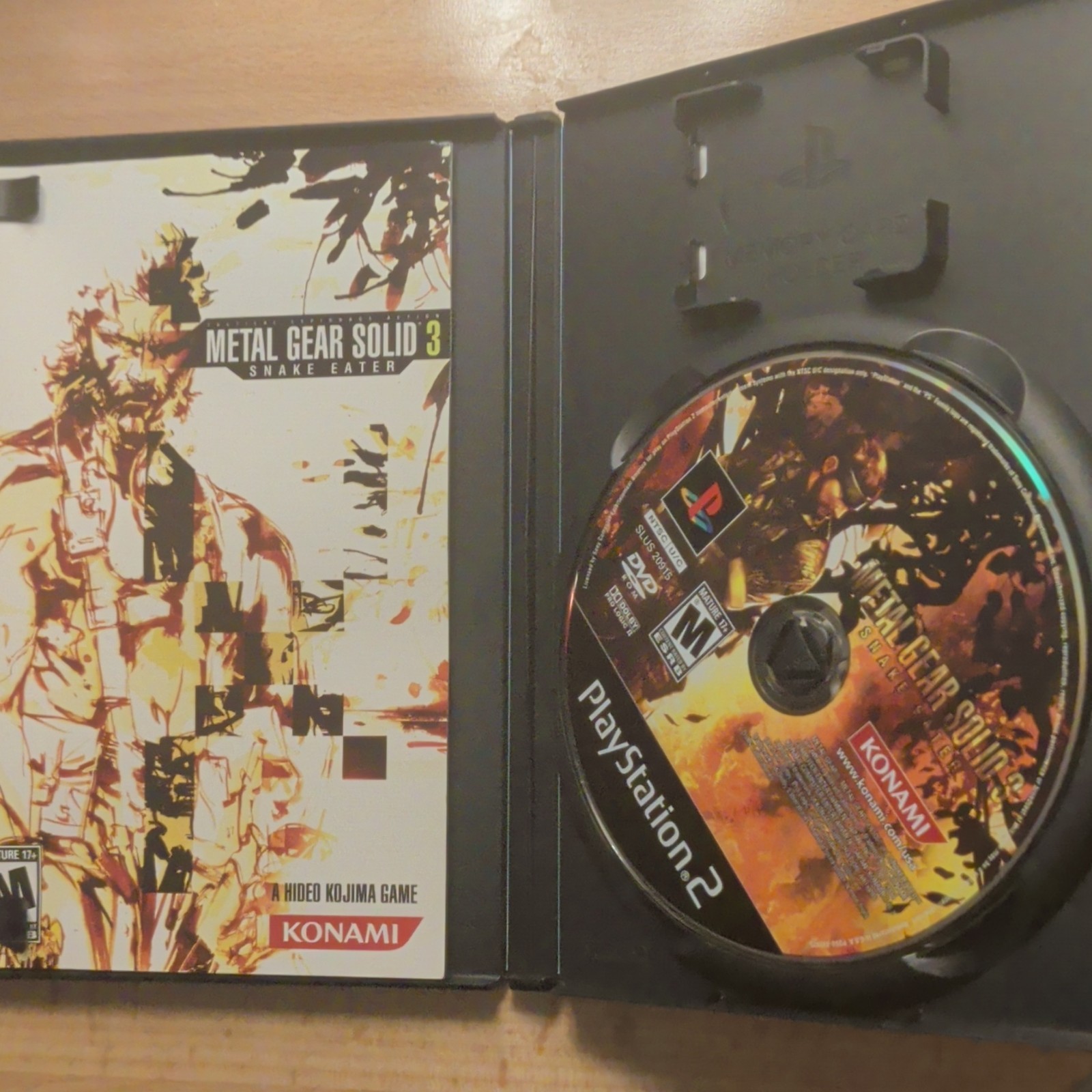 Konami Metal Gear Solid 3: Snake Eater Sony PlayStation 2 PS2 Case Disc M