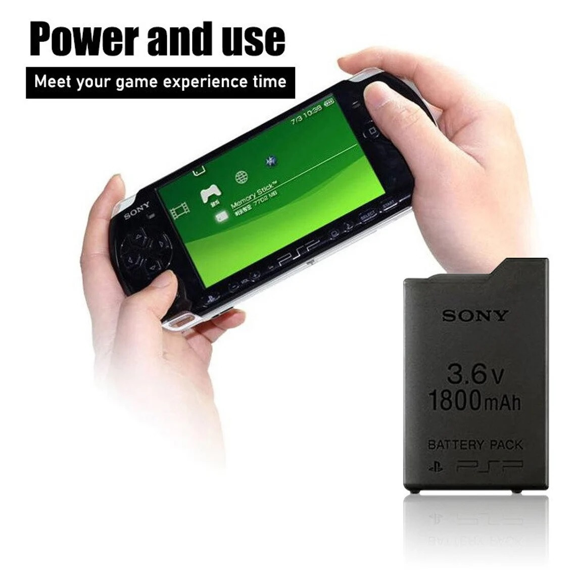 Rechargeable Battery for Sony PSP-110 PSP-1001 PSP 1000 Fat New 3.6V 1800mAh