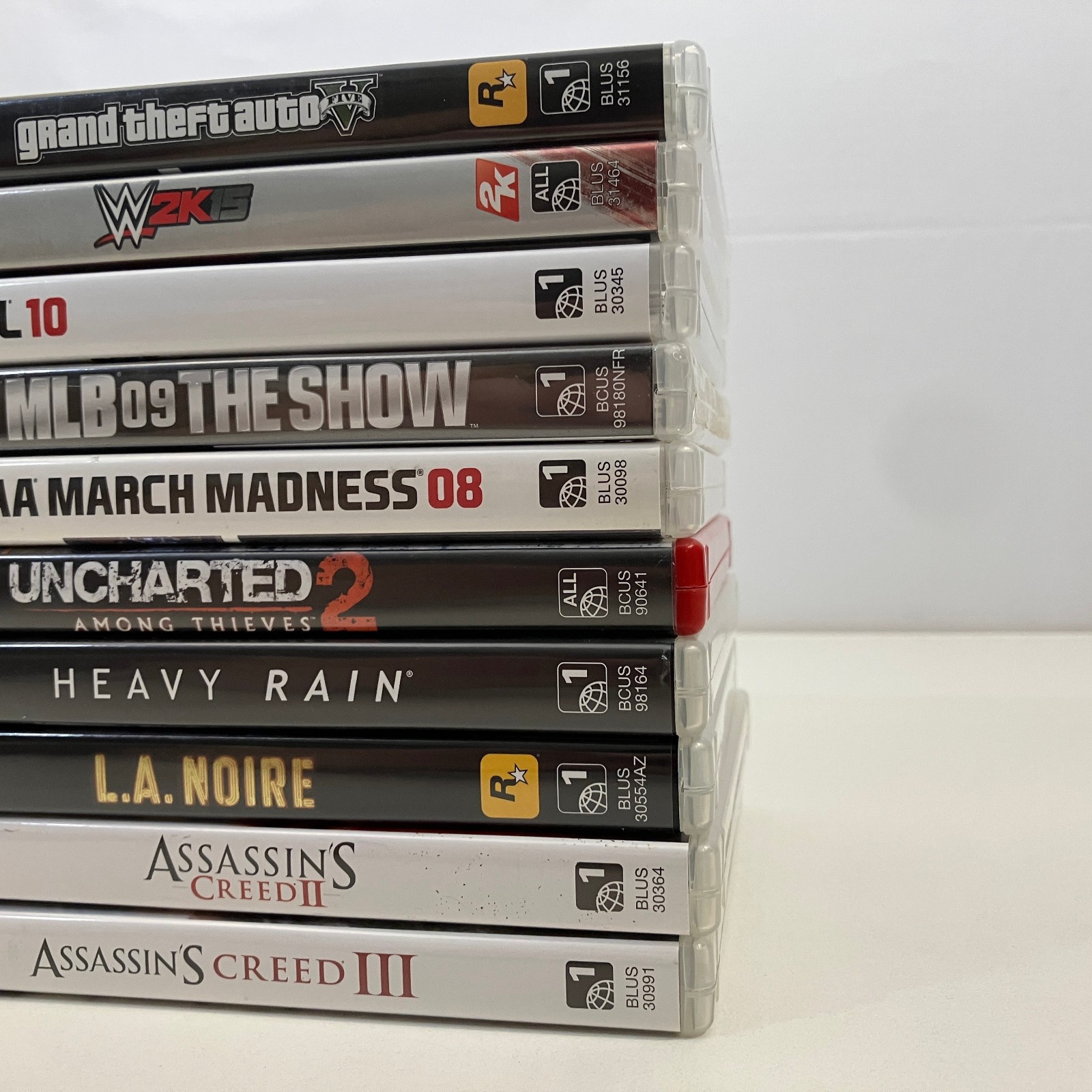 10 Playstation 3 Video Games Lot Heavy Rain Assassin’s Creed MLB NCAA NHL W2K15